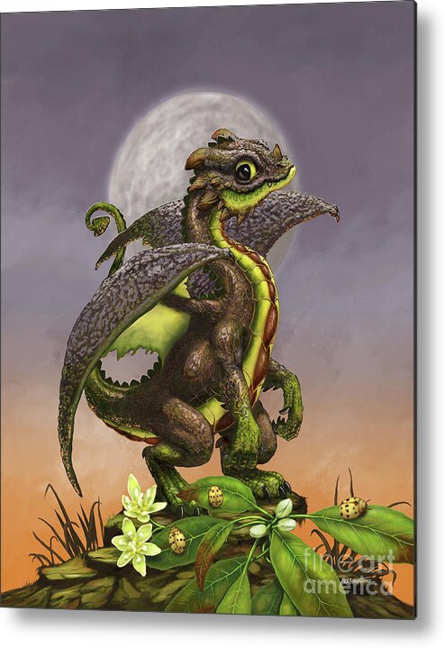 Avocado Metal Print featuring the digital art Avocado Dragon by Stanley Morrison