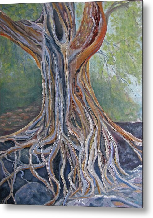 Trees Metal Print featuring the painting Back to My Roots by Lisa Barr