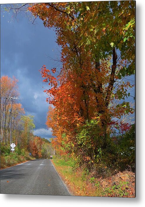 Autumn Metal Print featuring the photograph Backroad Country in Pennsylvania by Jeanette Oberholtzer