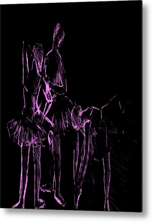 Ballet Metal Print featuring the digital art Ballet Before the Curtain Rises by Movie Poster Prints