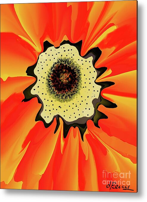 Flower Art Prints Metal Print featuring the digital art Bee'sEye View by D Perry