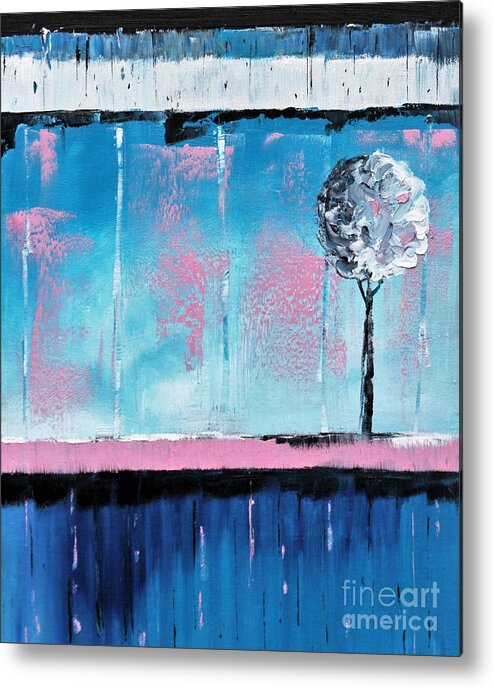 Tree Metal Print featuring the painting Beyond The Dream by Tracey Lee Cassin