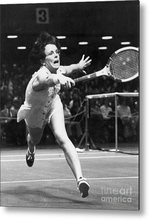 1974 Metal Print featuring the photograph Billie Jean King by Granger