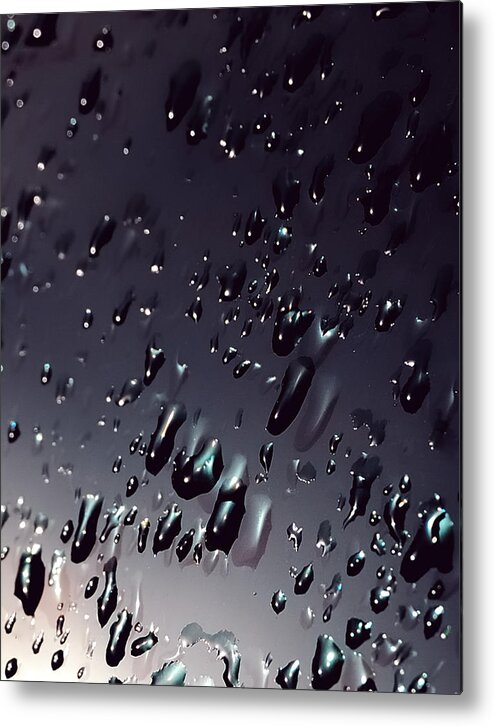 Abstracts Metal Print featuring the photograph Black Rain by Steven Milner
