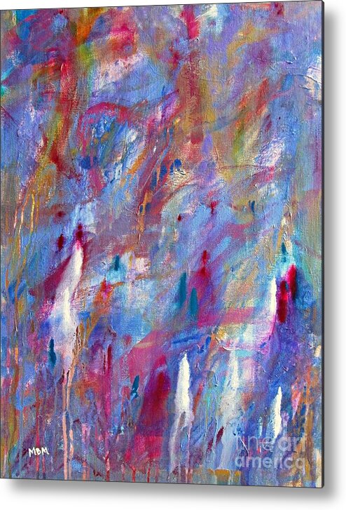 Abstract Art Metal Print featuring the painting Blessings by Mary Mirabal