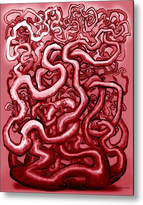 Vein Metal Print featuring the digital art Blood and Guts by Kevin Middleton