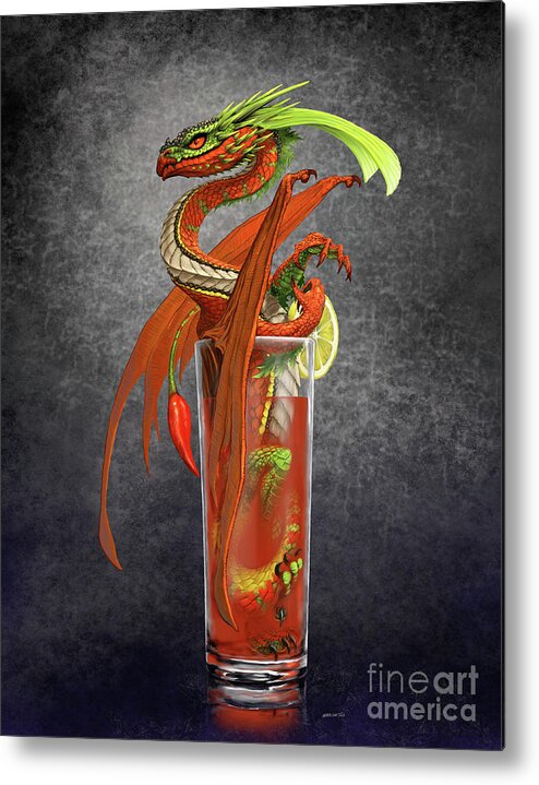 Bloody Mary Metal Print featuring the digital art Bloody Mary Dragon by Stanley Morrison