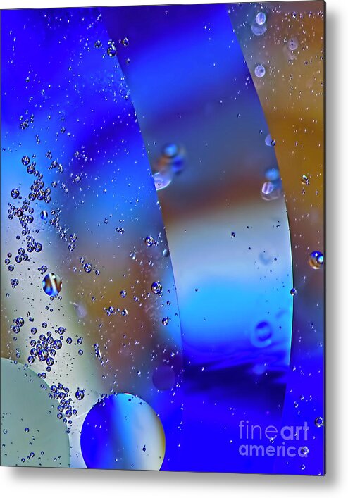 Blue Metal Print featuring the photograph Blue Orbit by Sharon Talson