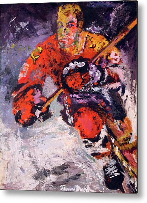 Bobby Hull Metal Print featuring the painting Bobby Hull by Thomas Blood