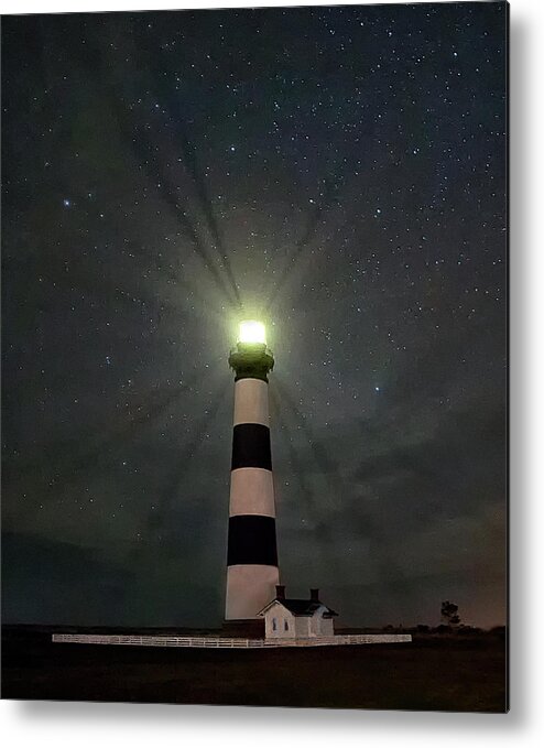 Lighthouse Metal Print featuring the photograph Bodie Beams by Art Cole