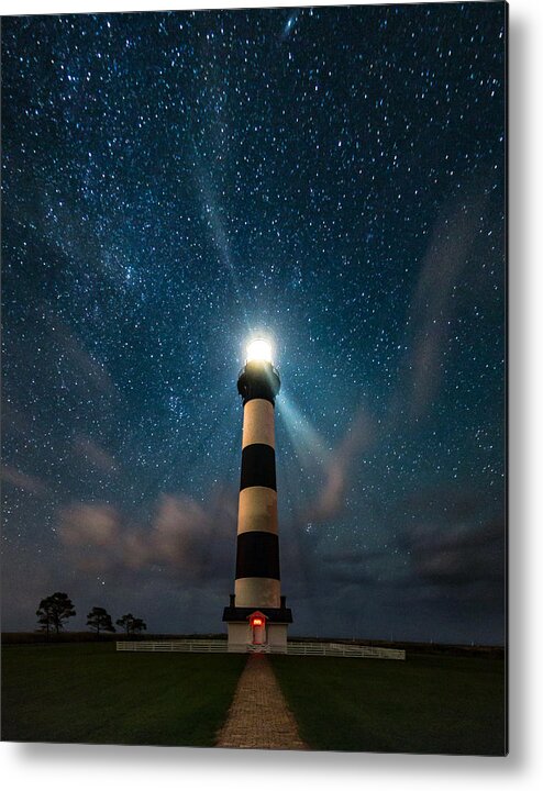 Bodie Metal Print featuring the photograph Bodie Lighthouse Under the Stars by Nick Noble