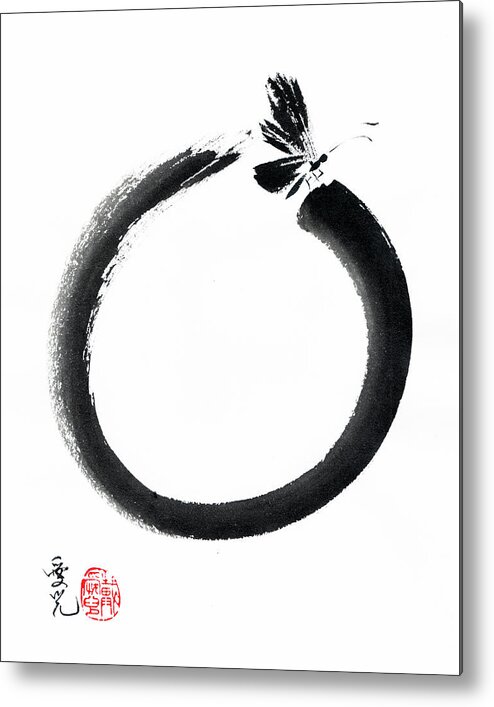 Enso Metal Print featuring the painting Breaking Out by Oiyee At Oystudio
