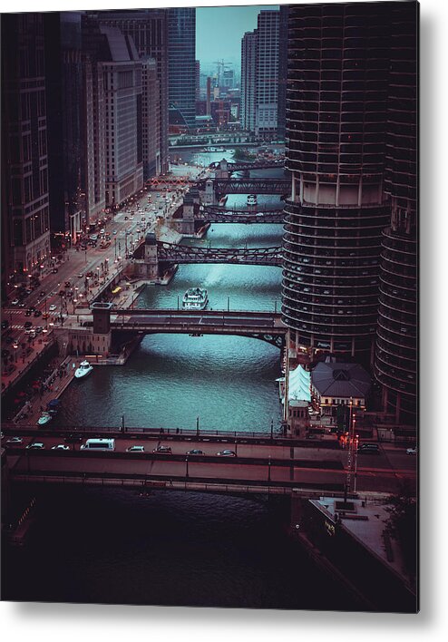 Chicago Metal Print featuring the photograph Bridge Line by Nisah Cheatham