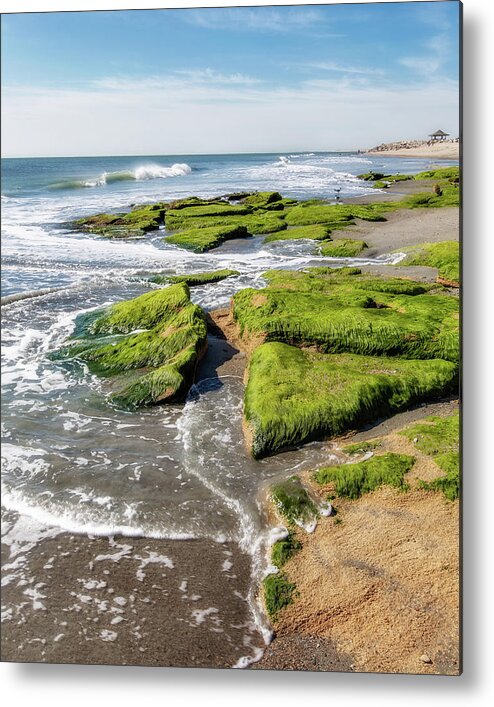 Coquina Rocks Metal Print featuring the photograph Bright and Sunny Coquina Rocks by Paul Malcolm