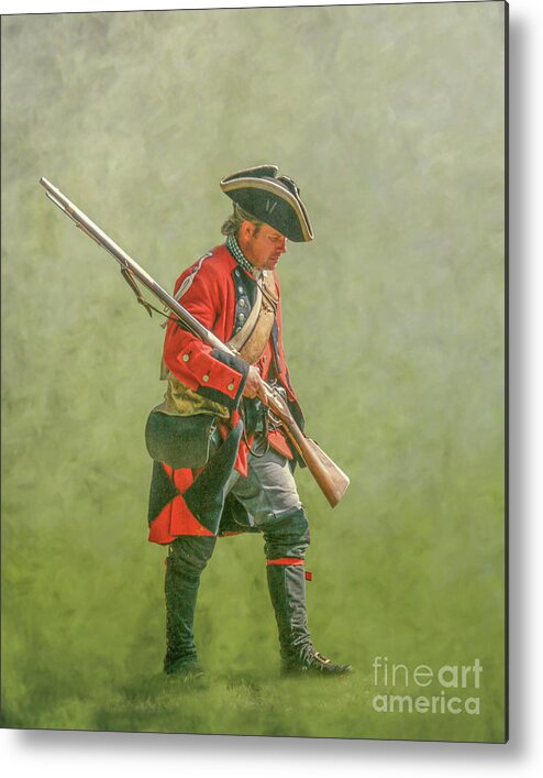 British Soldier French And Indian War Metal Print featuring the digital art British Soldier French and Indian War by Randy Steele