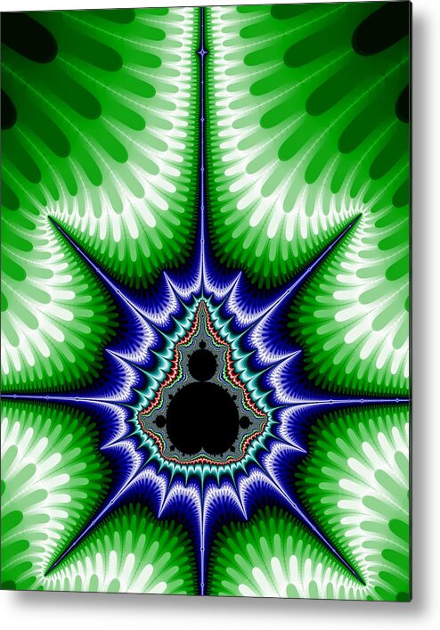 Fractal Metal Print featuring the digital art Buddha Star 2 by Robert E Alter Reflections of Infinity