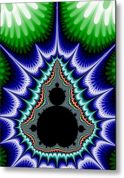 Fractal Metal Print featuring the digital art Buddha Star 3 by Robert E Alter Reflections of Infinity