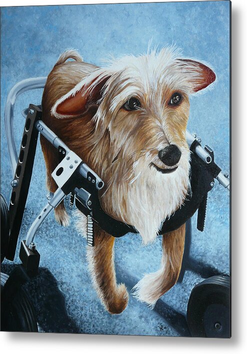 Pet Metal Print featuring the painting Buddy's Hope by Vic Ritchey