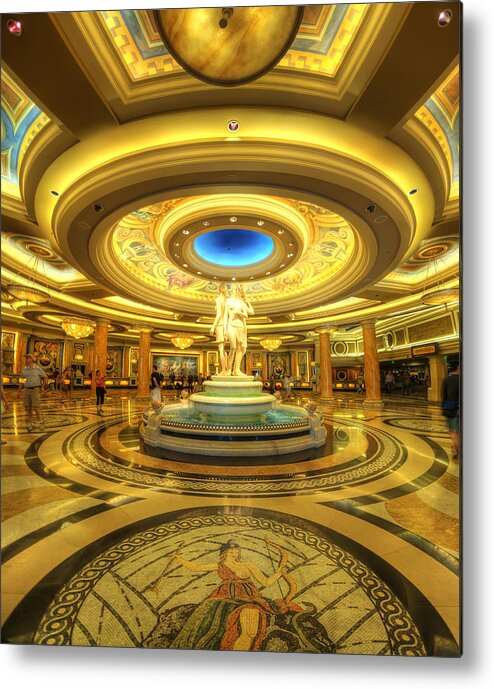 Art Metal Print featuring the photograph Caesar's Grand Lobby by Yhun Suarez