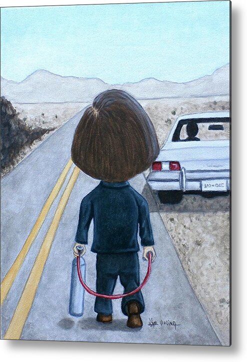 No Country For Old Men Metal Print featuring the painting Calm Deadly Encounter by Al Molina
