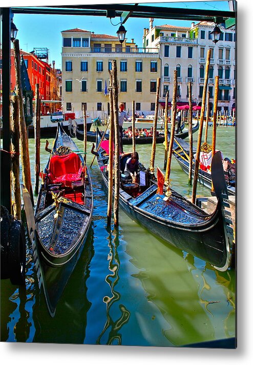 Venetian Gondolas Metal Print featuring the photograph Canal Street by Dorota Nowak