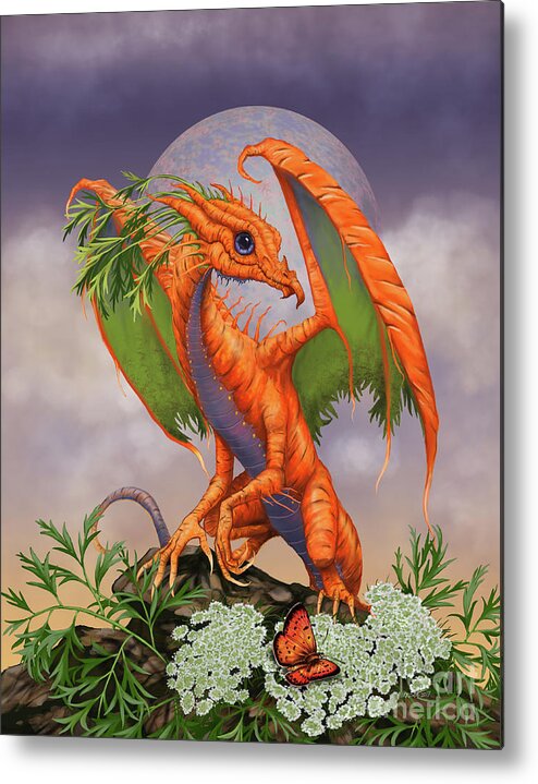 Carrot Metal Print featuring the digital art Carrot Dragon by Stanley Morrison