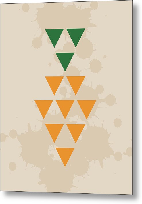 Triangles Metal Print featuring the digital art Carrot by K Bradley Washburn