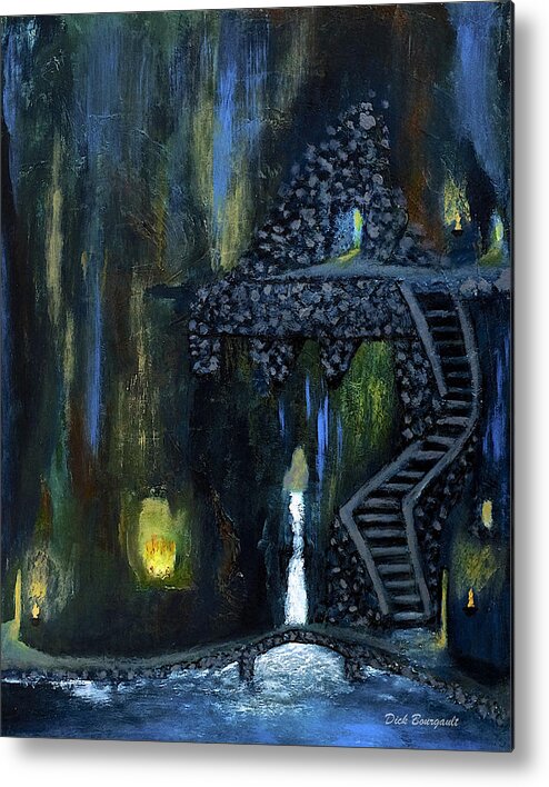 Cave Metal Print featuring the painting Cave of Thrones by Dick Bourgault