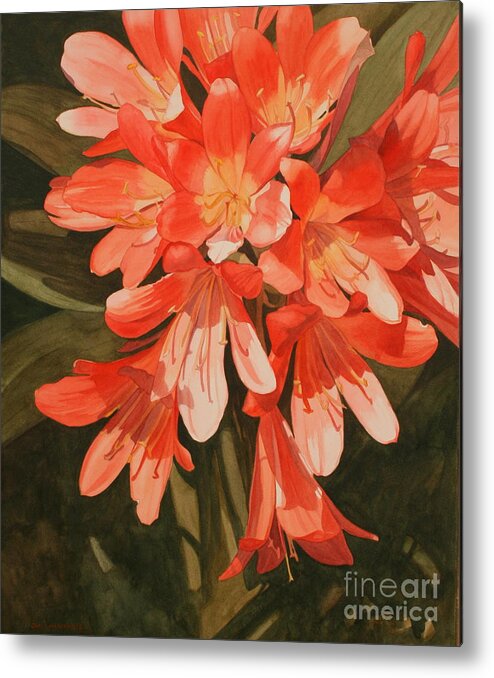 Flowers Metal Print featuring the painting Celebration by Jan Lawnikanis