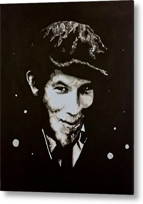 Tom Waits Metal Print featuring the painting Champage for my real friends by Carole Hutchison