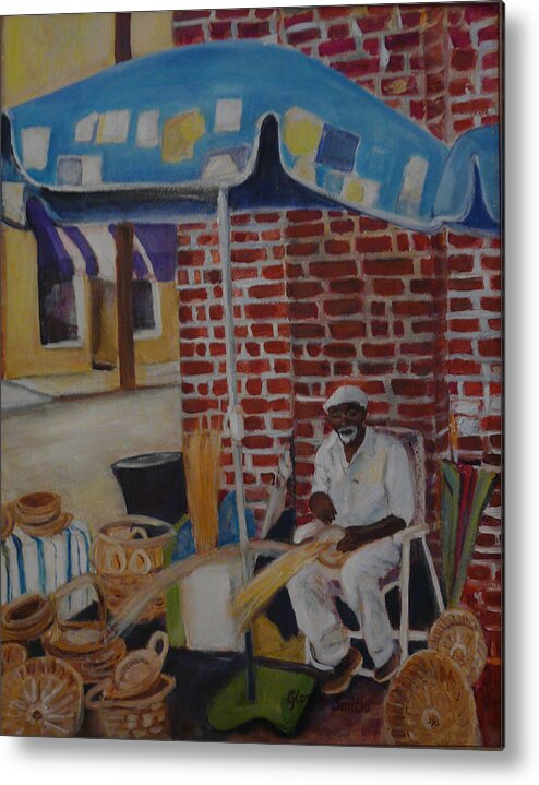 Charleston Metal Print featuring the painting Charleston Market by Gloria Smith