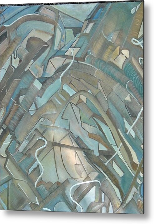 #abstractart #coolart #abstractincoolcolors #abstractartforsale #camvasartprints #originalartforsale #abstractartpaintings Metal Print featuring the painting City of Lights by Cynthia Silverman