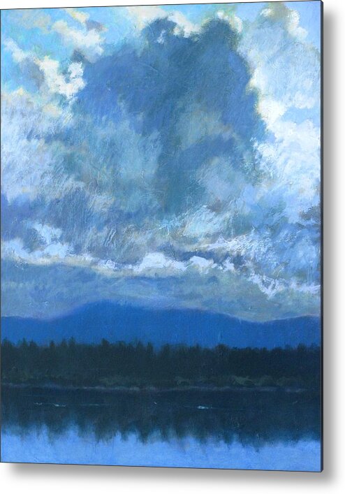 Cloud Metal Print featuring the painting Clouds on the Kootenai by Robert Bissett