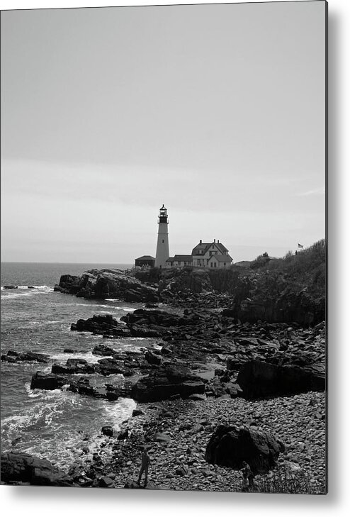 Black Metal Print featuring the photograph Coastal Maine by Becca Wilcox