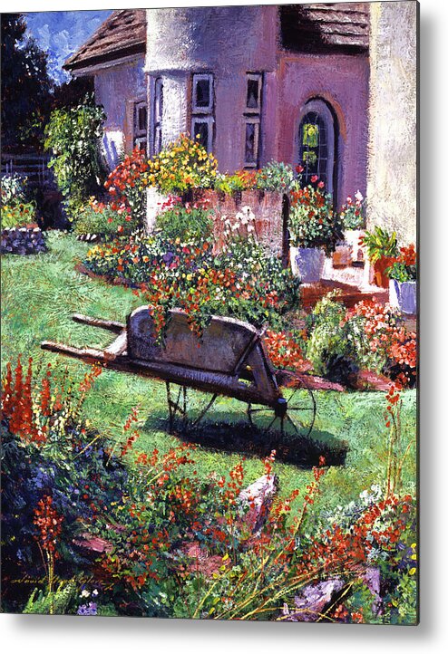 Gardens Metal Print featuring the painting Color Garden Impression by David Lloyd Glover