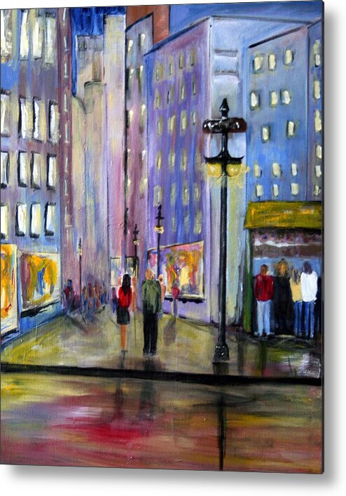 Cityscene Metal Print featuring the painting Come Away With Me by Julie Lueders 