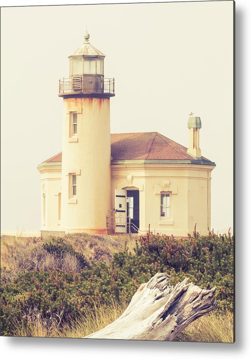Muted Metal Print featuring the photograph Coquille Lighthouse II by Catherine Avilez