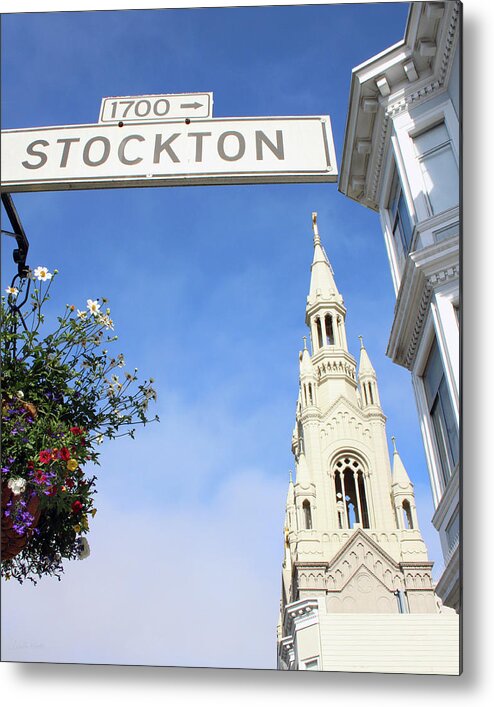 San Francisco Metal Print featuring the photograph Corner Of Stockton- by Linda Woods by Linda Woods