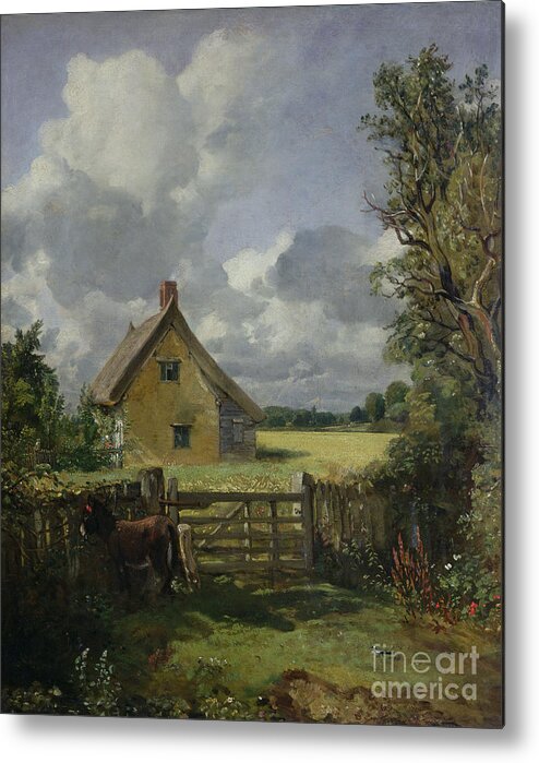 Cottage Metal Print featuring the painting Cottage in a Cornfield by John Constable