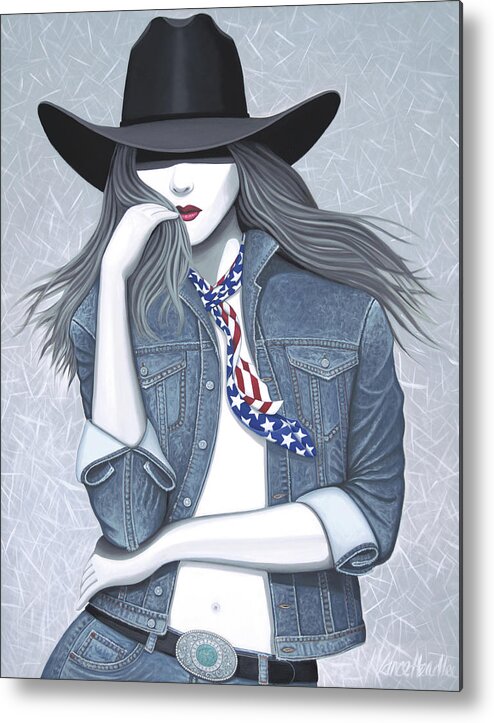 Country Metal Print featuring the painting Country Girl by Lance Headlee