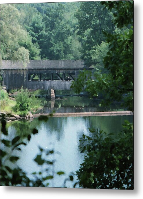 Covered Bridge Metal Print featuring the photograph Covered Bridge by Geoff Jewett