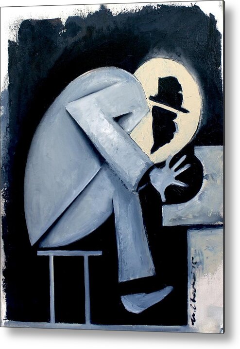 Thelonious Monk Metal Print featuring the painting Crepuscule by Martel Chapman