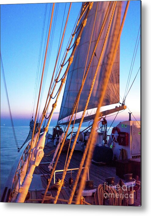 Aegis Metal Print featuring the photograph Crusing Into Sunrise by Hannes Cmarits