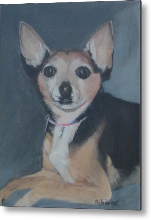 Dog Metal Print featuring the painting Cutie Pie by Paula Pagliughi