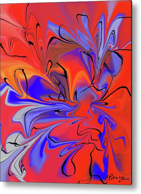 Abstract Art Print Metal Print featuring the digital art Daft by D Perry