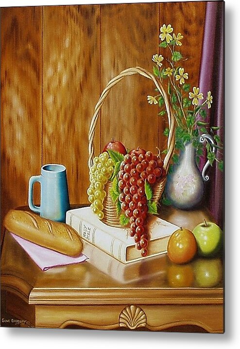 Still Life Metal Print featuring the painting Daily bread by Gene Gregory