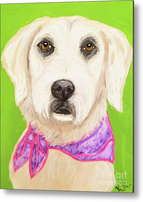 Pet Metal Print featuring the painting Date With Paint Feb 19 Sally by Ania M Milo