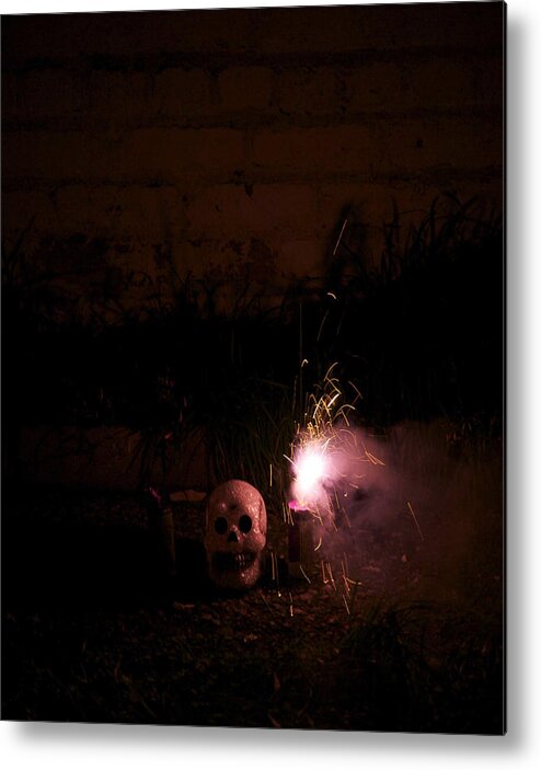 Skulls Metal Print featuring the photograph Dead of night by Christopher Rowlands