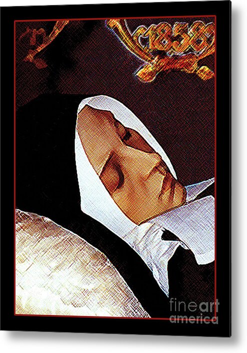 Death Of St. Bernadette Metal Print featuring the painting Death of St. Bernadette - DPDOB2 by Dan Paulos
