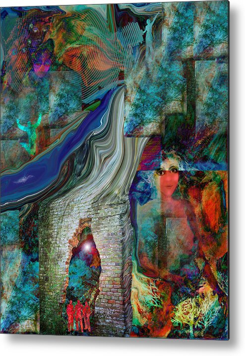 Intuitive Art For Women Metal Print featuring the painting Decisions by Patricia Motley